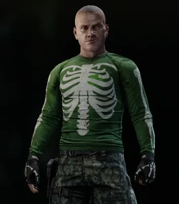 Skeleton longsleeve (Green)