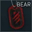 Армейский жетон с отметками BEAR (Красный)