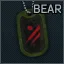 Армейский жетон с отметками BEAR (Зелёный)