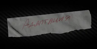 Записка с кодовым словом "Адаптация"