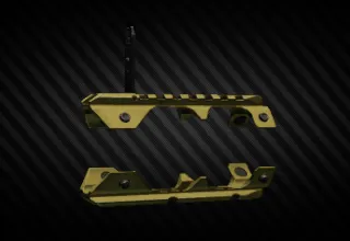 Крепление Strike Industries "Gridlok" со складной мушкой для AR-15 (Желтое)