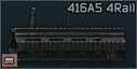 Цевье Quad Rail со складной мушкой для HK 416